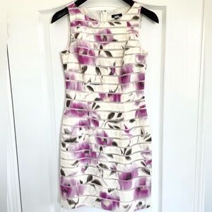 Ann Taylor Pink Silk Floral Dress - 00P